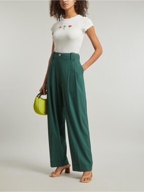 Ganni trousers green size 42 10/12